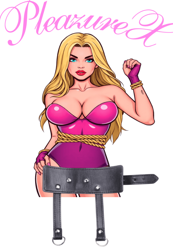 Leren Penis Sleeve Lock met Stalen Uitlaatlijn