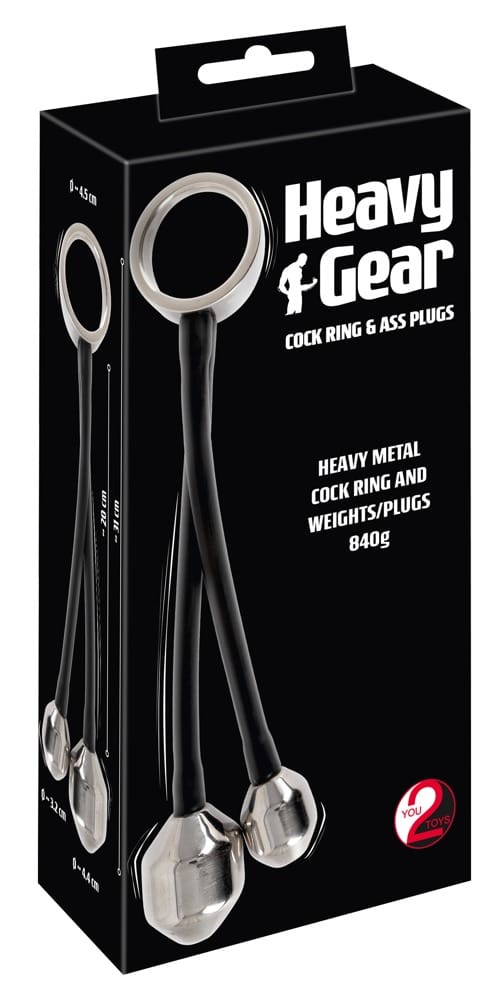 Heavy Gear cock ring &amp; ass plugs