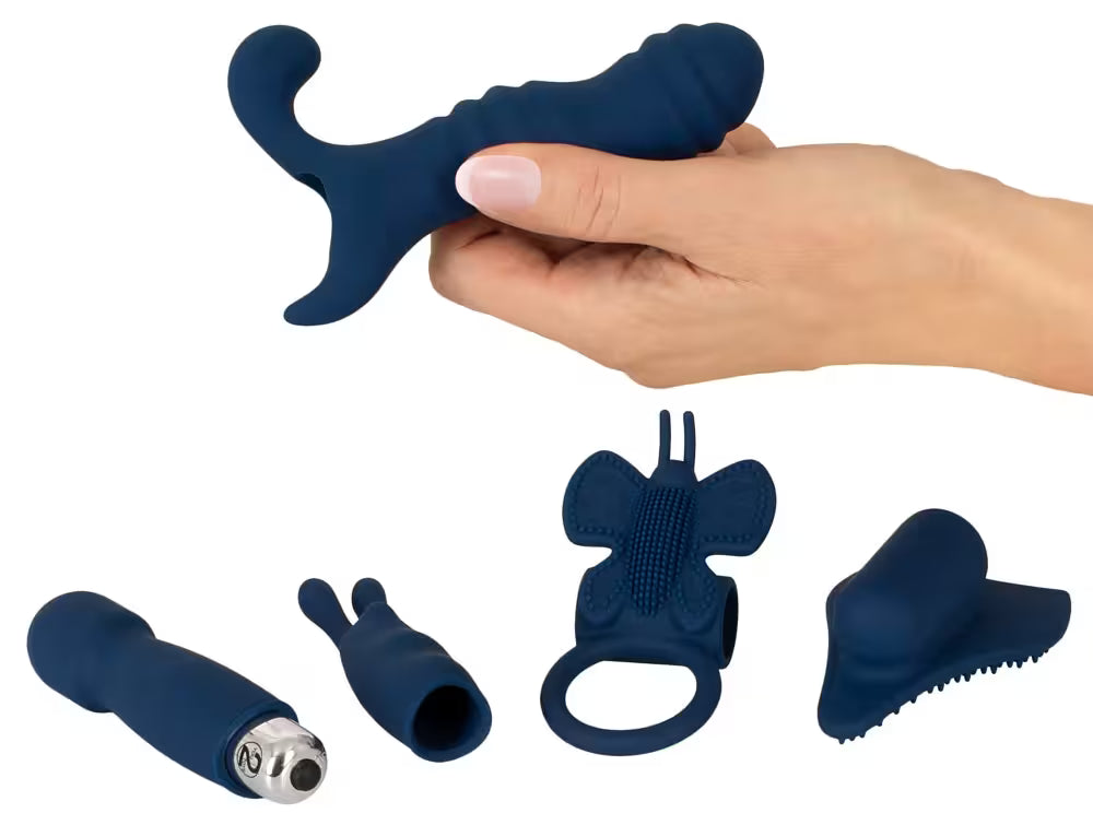 SensationsDeluxe Luxury Box – 6-Piece Vibrator Set with 5 Attachments