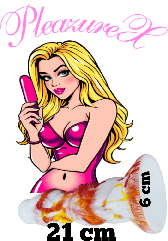 Draken Dildo HaeChi (wit/rood/geel)