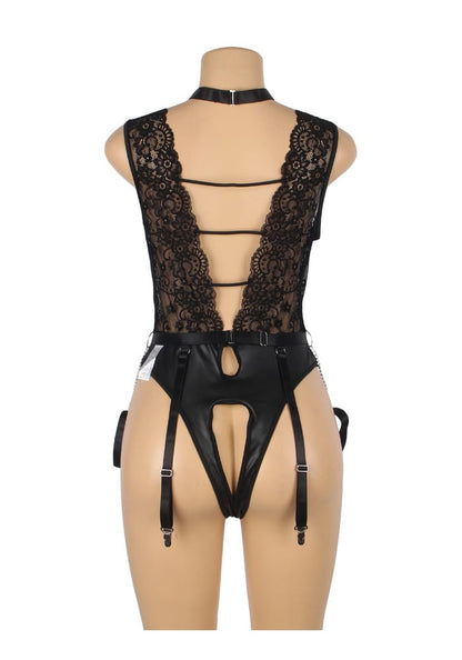 PleazureX kanten lingerie bodysuit met boeien