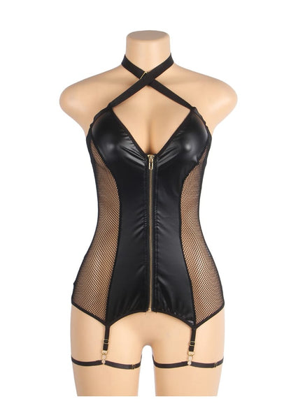 Pleazure X strakke lingerie jurk met rits