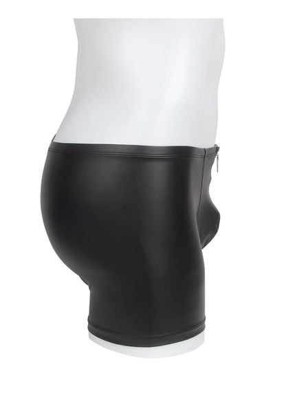 PleazureX leren boxer met rits kruis