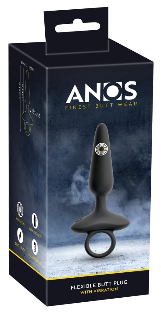 Flexible Butt Plug with Vibrations