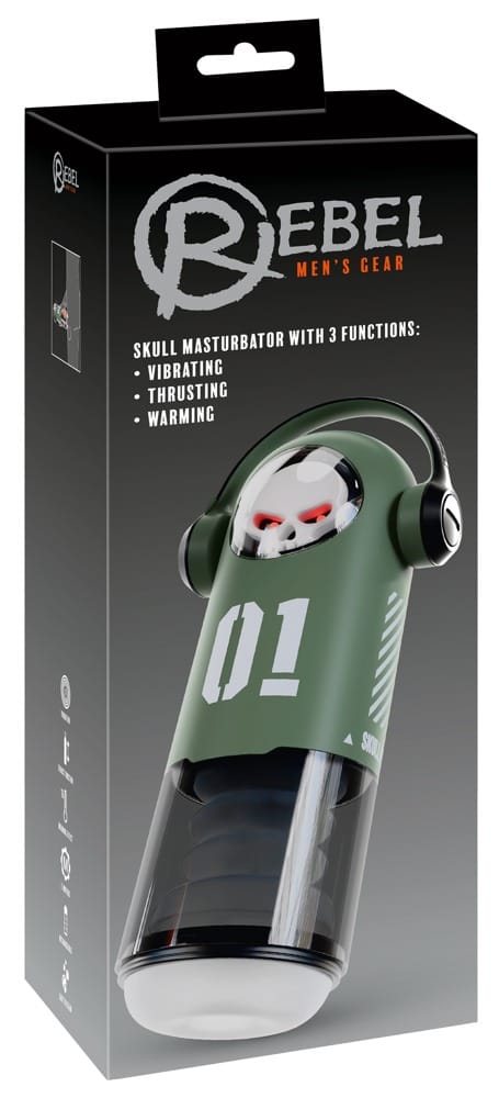SKULL Masturbator with 3 Functions