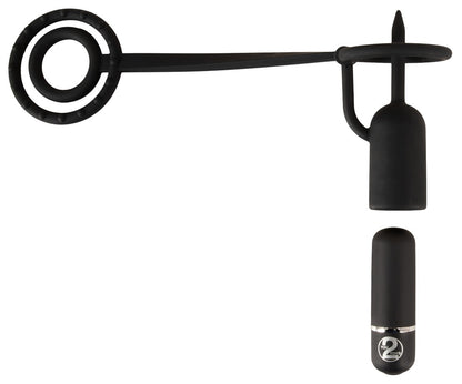 Penisplug with Vibrator and Cock Rings