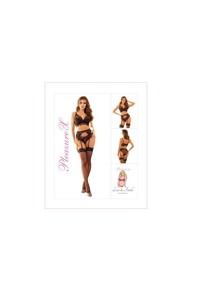 PleazureX kanten lingerie set met kousenband