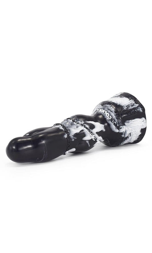 Draken Dildo Gluttony II (zwart/wit)